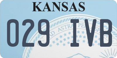 KS license plate 029IVB