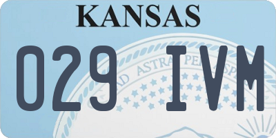 KS license plate 029IVM