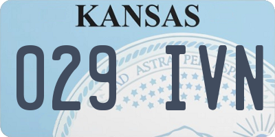 KS license plate 029IVN