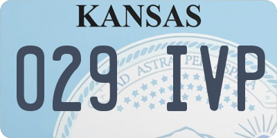 KS license plate 029IVP