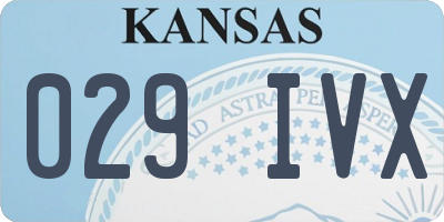 KS license plate 029IVX