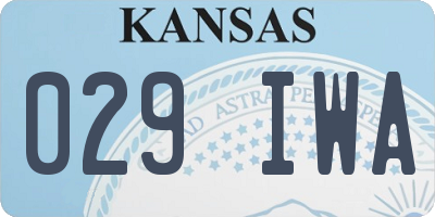 KS license plate 029IWA