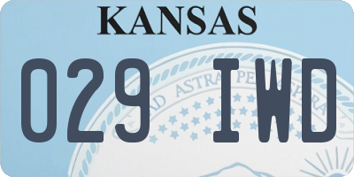 KS license plate 029IWD