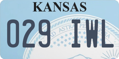 KS license plate 029IWL