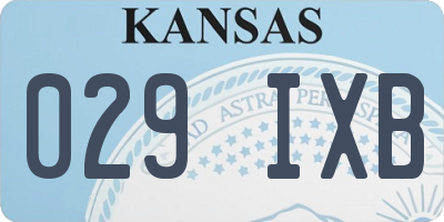 KS license plate 029IXB