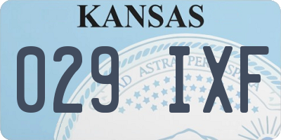 KS license plate 029IXF