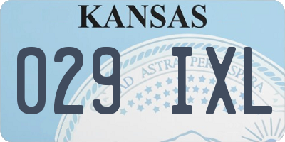 KS license plate 029IXL