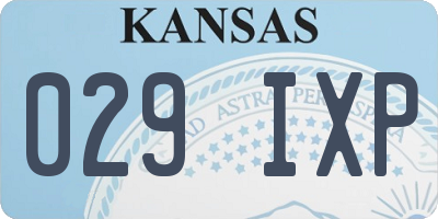 KS license plate 029IXP