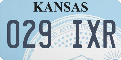 KS license plate 029IXR