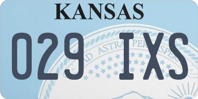 KS license plate 029IXS