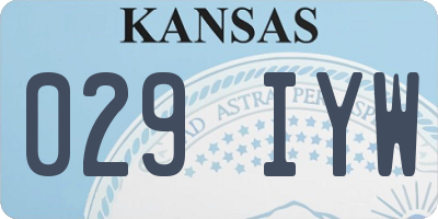 KS license plate 029IYW