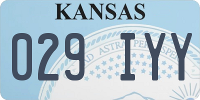 KS license plate 029IYY