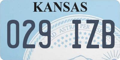 KS license plate 029IZB