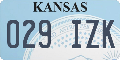 KS license plate 029IZK