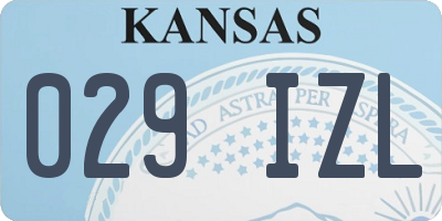 KS license plate 029IZL
