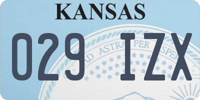 KS license plate 029IZX