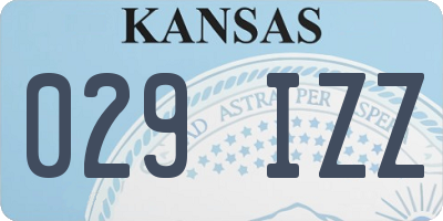KS license plate 029IZZ