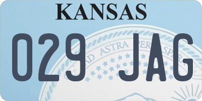 KS license plate 029JAG