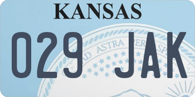 KS license plate 029JAK