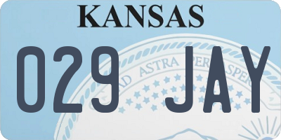 KS license plate 029JAY
