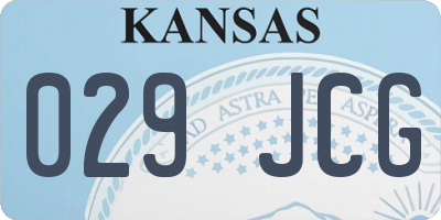KS license plate 029JCG
