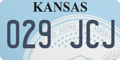 KS license plate 029JCJ