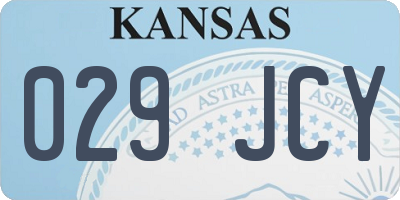 KS license plate 029JCY