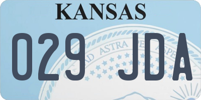 KS license plate 029JDA