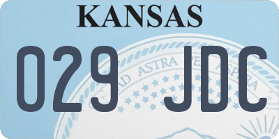KS license plate 029JDC