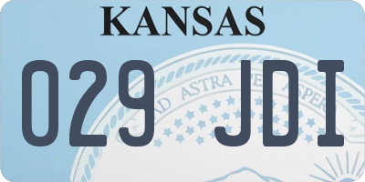 KS license plate 029JDI