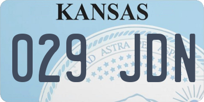 KS license plate 029JDN