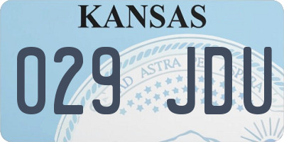 KS license plate 029JDU