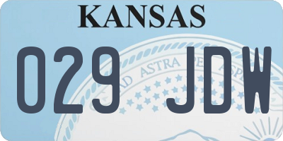 KS license plate 029JDW