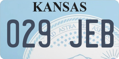 KS license plate 029JEB