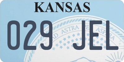 KS license plate 029JEL