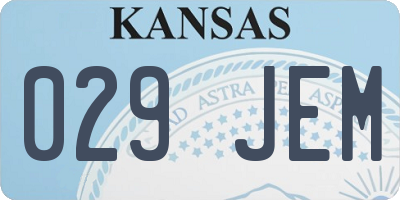KS license plate 029JEM