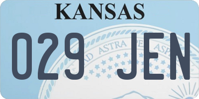 KS license plate 029JEN