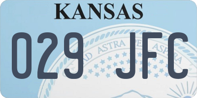 KS license plate 029JFC