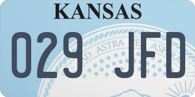 KS license plate 029JFD