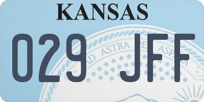 KS license plate 029JFF