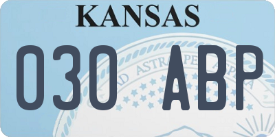 KS license plate 030ABP