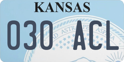 KS license plate 030ACL