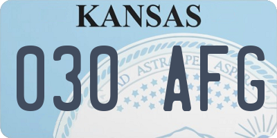KS license plate 030AFG