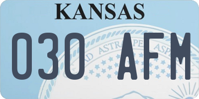 KS license plate 030AFM