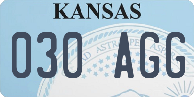 KS license plate 030AGG