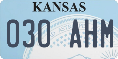 KS license plate 030AHM