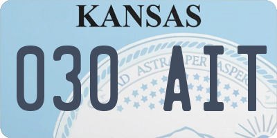 KS license plate 030AIT