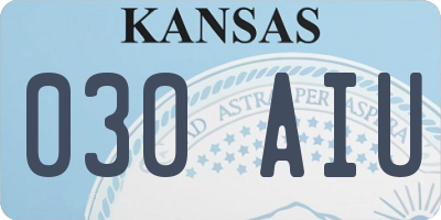 KS license plate 030AIU