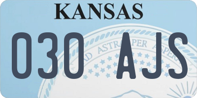 KS license plate 030AJS