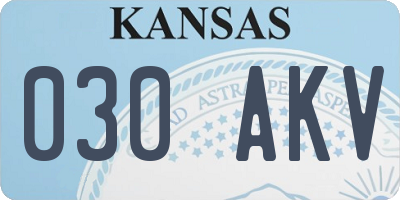 KS license plate 030AKV